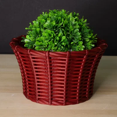 Bộ sưu tập chậu cây đan mây (Woven Planter Pots) in 3D đẹp mắt
