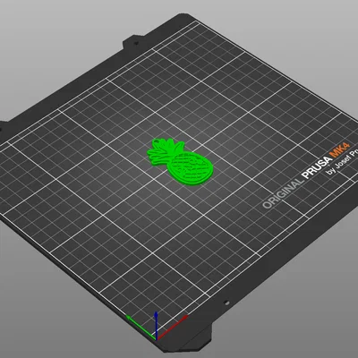 Móc khóa hình quả dứa 3D cực đáng yêu - Mẫu in dễ dàng