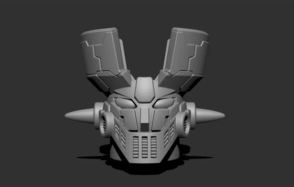 Chậu cây 3D hình đầu robot Mazinger Z siêu ngầu cho fan - Image 1