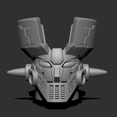 Chậu cây 3D hình đầu robot Mazinger Z siêu ngầu cho fan