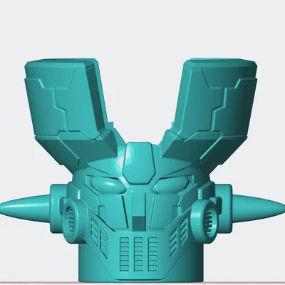 Chậu cây 3D hình đầu robot Mazinger Z siêu ngầu cho fan