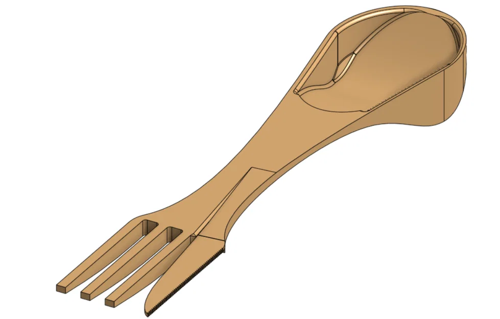 Mẫu thiết kế dụng cụ ăn uống đa năng SPKNIORK 3D - Image 1