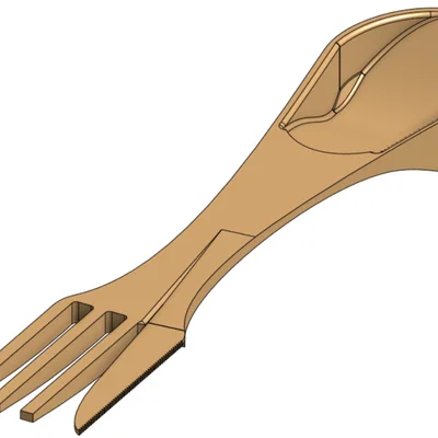 Mẫu thiết kế dụng cụ ăn uống đa năng SPKNIORK 3D