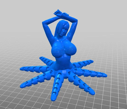 Mô hình 3D Cô Gái Xúc Tu Độc Đáo (Tentacle Girl) - Image 1