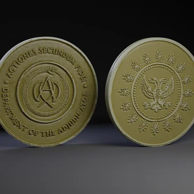 Mô hình 3D Adjudicator Coin John Wick cực chất cho fan
