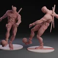Mô hình Deadpool đá bóng phong cách Wrexham FC cực chất - Thumbnail 1