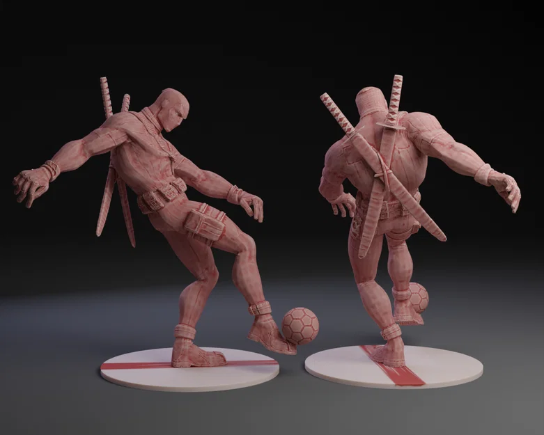 Mô hình Deadpool đá bóng phong cách Wrexham FC cực chất - Image 2