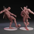 Mô hình Deadpool đá bóng phong cách Wrexham FC cực chất - Thumbnail 2