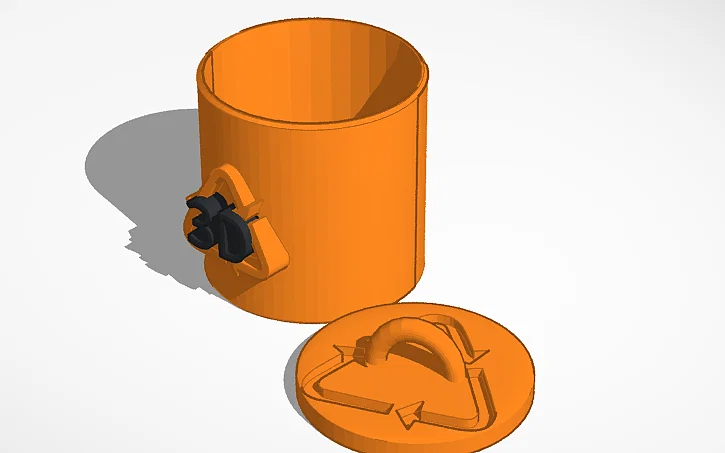 Thùng rác nhỏ mini in 3D để chứa sợi nhựa thừa cực tiện lợi - Image 1