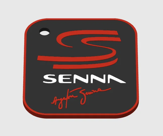 Móc khóa Ayrton Senna in 3D - Phụ kiện cho người hâm mộ F1 - Image 1