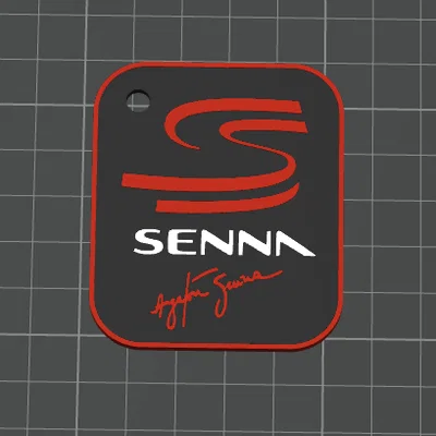 Móc khóa Ayrton Senna in 3D - Phụ kiện cho người hâm mộ F1