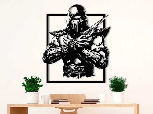Mô hình trang trí Scorpion Mortal Kombat in 3D nghệ thuật - Image 1