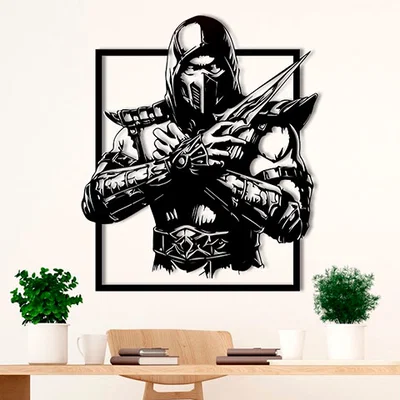 Mô hình trang trí Scorpion Mortal Kombat in 3D nghệ thuật