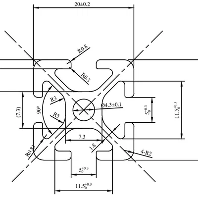 Bộ phụ kiện in 3D mở rộng cho khung nhôm định hình 2020