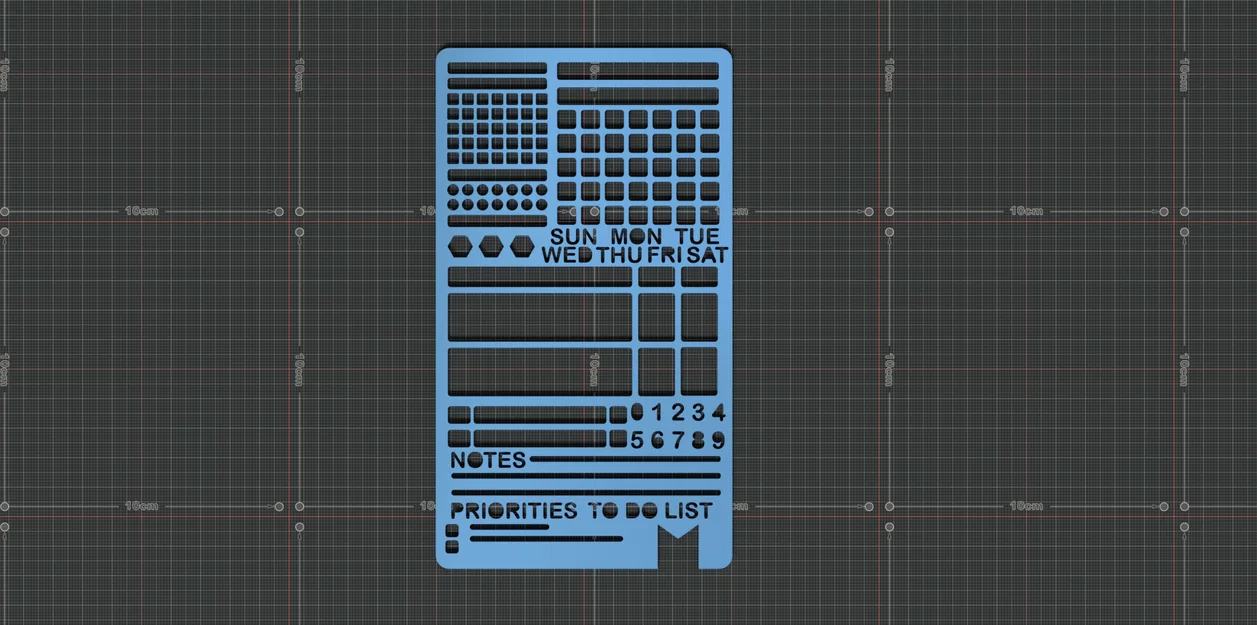 Mẫu Stencil Template cho Bullet Journal (4"x7") - Image 1