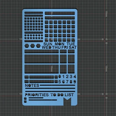 Mẫu Stencil Template cho Bullet Journal (4"x7")