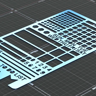 Mẫu Stencil Template cho Bullet Journal (4"x7")