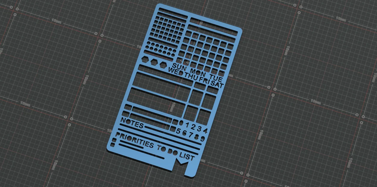 Mẫu Stencil Template cho Bullet Journal (4"x7") - Image 3