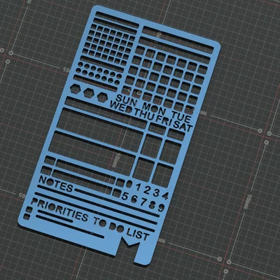 Mẫu Stencil Template cho Bullet Journal (4"x7")