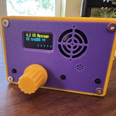 Mặt trước “stealth” cho (tr)uSDX QRP Transceiver (không chữ/nhãn)