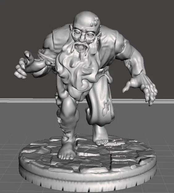 Mô hình 3D Dwarf Zombie (Người lùn xác sống) chi tiết cho Tabletop - Image 1