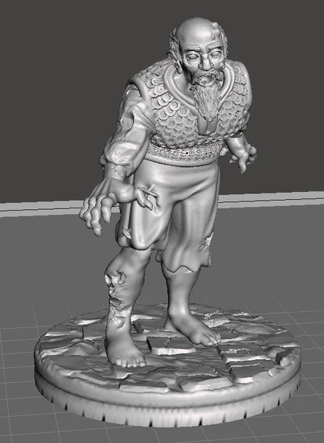 Mô hình 3D Dwarf Zombie (Người lùn xác sống) chi tiết cho Tabletop - Image 2