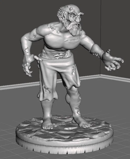 Mô hình 3D Dwarf Zombie (Người lùn xác sống) chi tiết cho Tabletop - Image 3