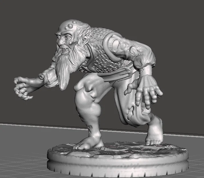 Mô hình 3D Dwarf Zombie (Người lùn xác sống) chi tiết cho Tabletop - Image 4