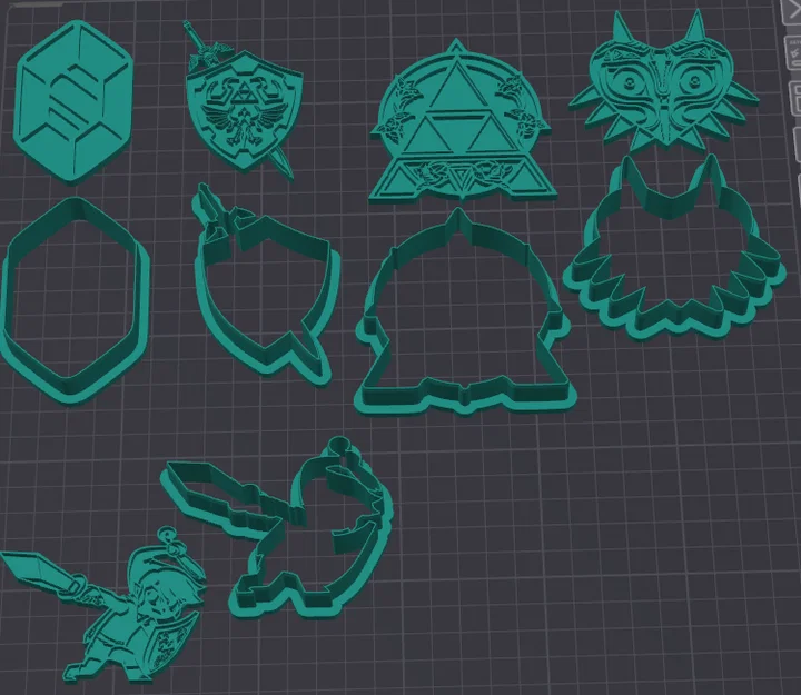 Bộ khuôn cắt bánh quy Zelda (Cookie Cutters) in 3D cực chất - Image 1