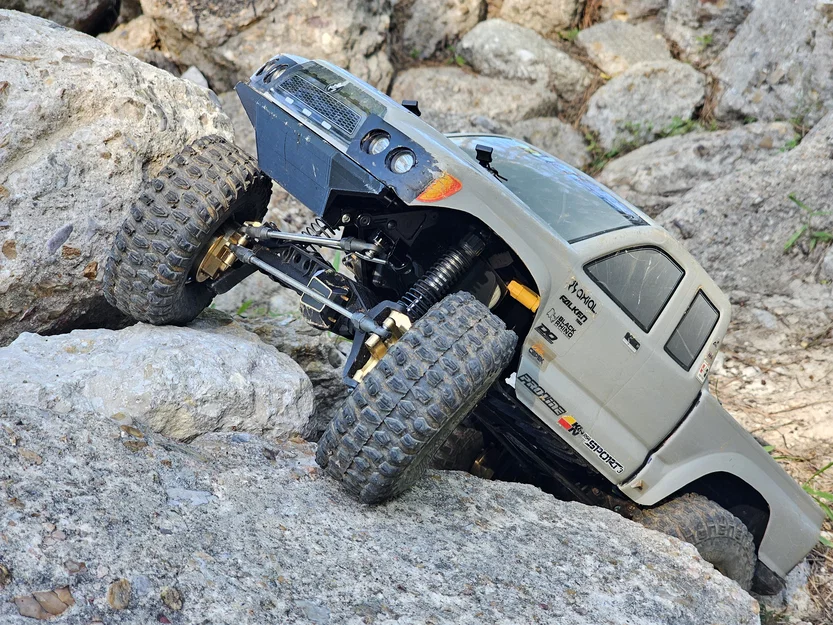 SCX10 III - Cản trước High Clearance (tăng góc tới) - Image 3