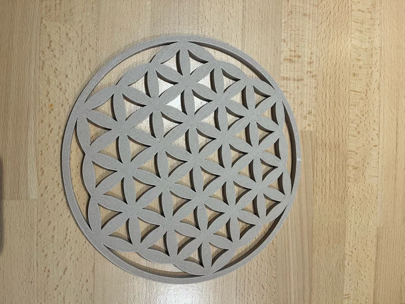 Mô hình Hoa Sự Sống (Fleur de Vie) - Đế nạp năng lượng đá quý - Image 1