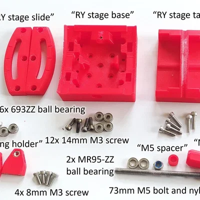 Bàn xoay goniometric in 3D (Printed goniometric stage)