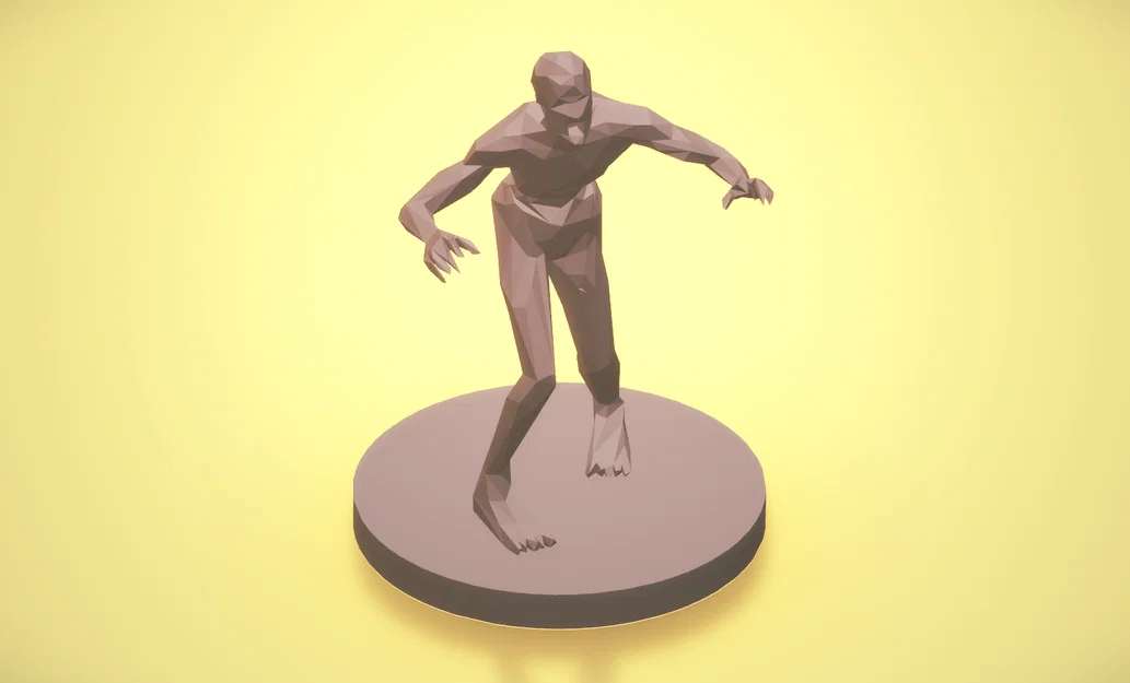 Low-Poly ZOMBIE - Miniature (Mô hình Zombie mini low-poly) - Image 1