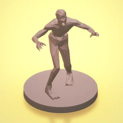 Low-Poly ZOMBIE - Miniature (Mô hình Zombie mini low-poly)