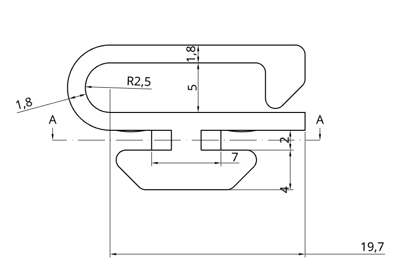 Kẹp cáp cho 3030 extrusion (3030 extrusion Cable clip) - Image 1