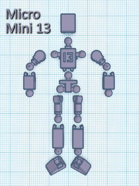 Micro Mini 13 – Mô hình Action Figure 13 Khớp Nối - Image 7