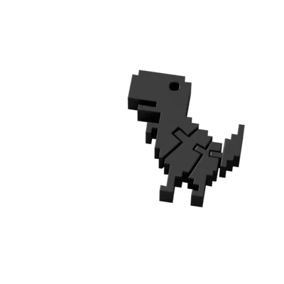 Mô hình khủng long Google Chrome No WiFi Dino linh hoạt (File in 3D)