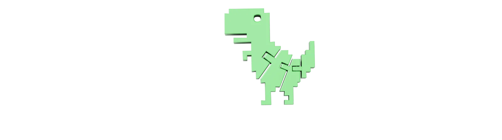 Mô hình khủng long Google Chrome No WiFi Dino linh hoạt (File in 3D) - Image 4