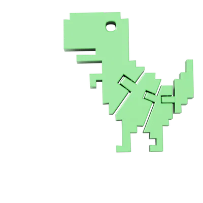 Mô hình khủng long Google Chrome No WiFi Dino linh hoạt (File in 3D)