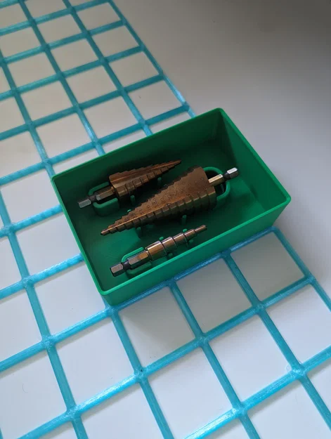 Khay Gridfinity lưu trữ mũi khoan bước (Step Drill) 9U - Image 1