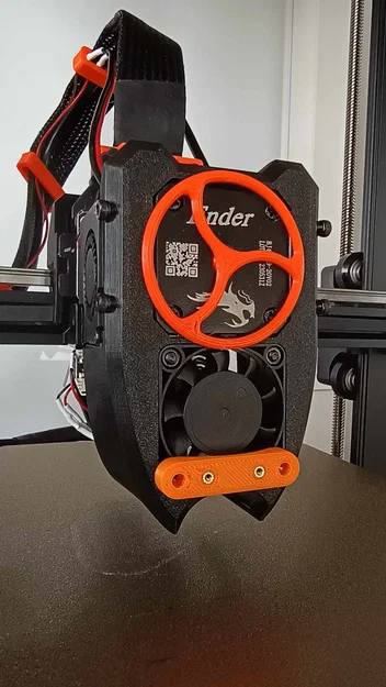 Ốp gió dual 4010 blower cho Ender3 v3 SE/KE dùng K1 hotend (blank/CRTouch/eddy) - Image 1