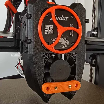Ốp gió dual 4010 blower cho Ender3 v3 SE/KE dùng K1 hotend (blank/CRTouch/eddy)