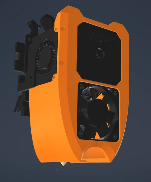 Ốp gió dual 4010 blower cho Ender3 v3 SE/KE dùng K1 hotend (blank/CRTouch/eddy) - Image 2