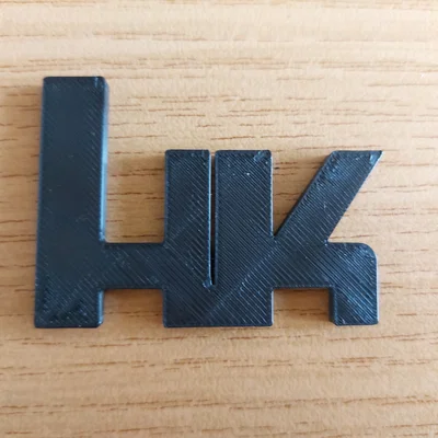 Mô hình logo Heckler & Koch (HK) in 3D ấn tượng