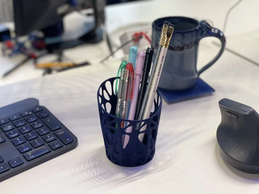 Ống đựng bút Voronoi (Voronoi pencil cup) - Image 3
