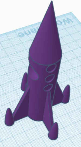 Mô hình tên lửa vũ trụ kèm phi hành gia in 3D dễ thương - Image 2