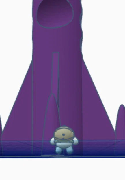 Mô hình tên lửa vũ trụ kèm phi hành gia in 3D dễ thương - Image 3