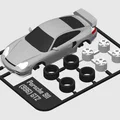 Mô hình lắp ráp Porsche 911 (996) GT2 dạng Kit Card độc đáo - Thumbnail 1