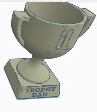 Mô hình cúp 3D Trophy Dad - Món quà ý nghĩa tặng người cha tuyệt vời - Image 1