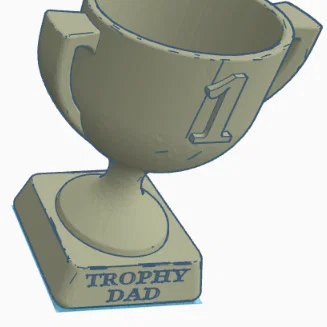 Mô hình cúp 3D Trophy Dad - Món quà ý nghĩa tặng người cha tuyệt vời